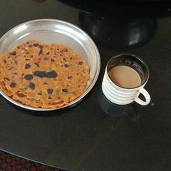 A picture of Leftover khichdi thepla.