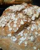 Pan de avena y leche, c/harina integral: máquina de pan o a mano