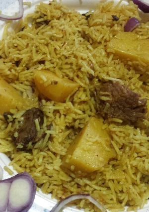 A picture of Potato pulao.