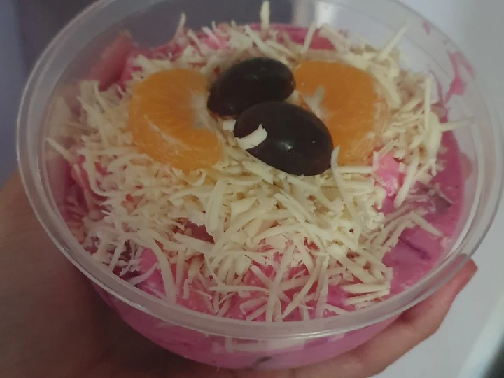 Cara Gampang Menyiapkan Resep Salad buah yogurt keju tanpa mayonaise yang Lezat Sekali Anti Ribet, Sempurna