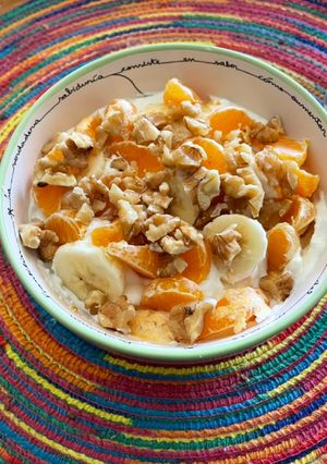 Una foto de Postre-desayuno nutritivo y saludable con yogurt de kéfir