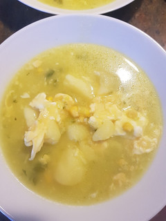 Una foto de Caldo de papas y millo en Thermomix Tm5