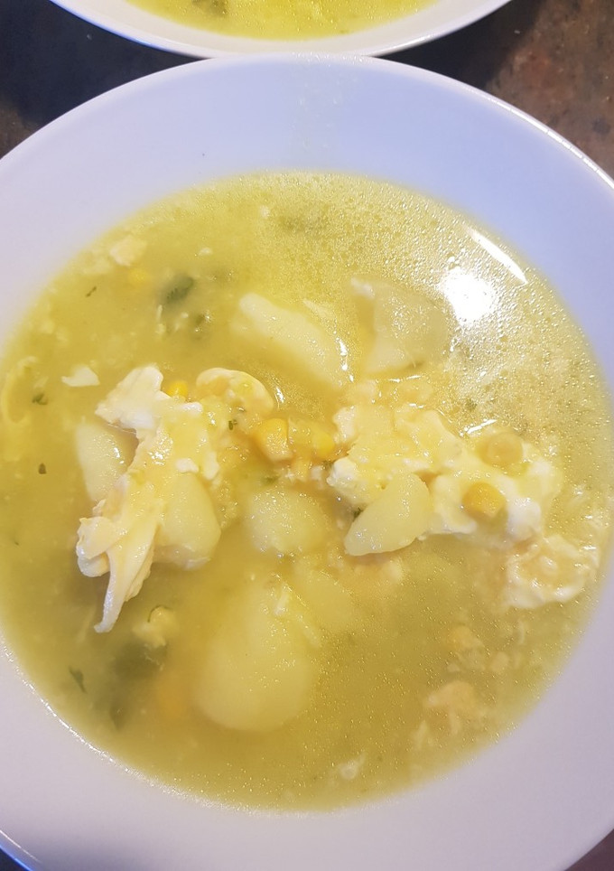 Una foto de Caldo de papas y millo en Thermomix Tm5