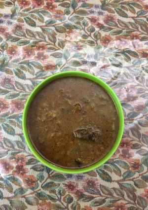 A picture of Lauki ki sabji (bottle gourd) with punjabi wadi.