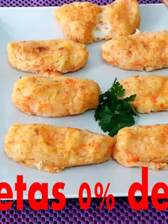 Una foto de Croquetas de patata y queso (0% de grasa)