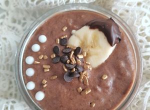 Foto di Mousse di aquafaba alla banana e al cioccolato