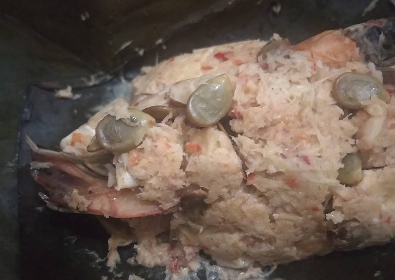 Botok tahu,tempe,udang lamtoro(petai cina) sederhana