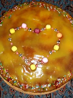 عکسی از دستور کیک با سس پرتقالی