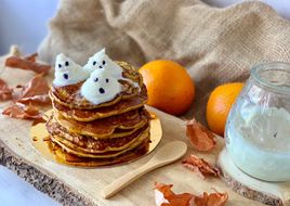 Tortitas fit de calabaza para Halloween🎃🥞