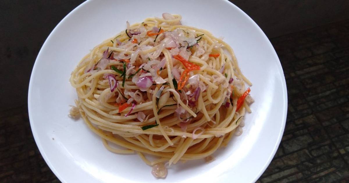 42 resep  spageti sambal matah enak dan sederhana Cookpad