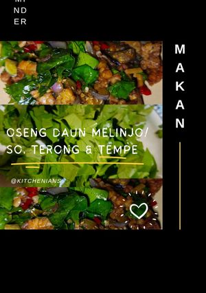 Foto resep Oseng Daun Melinjo So, Terong, & Tempe