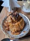 Pommes au four confites et crumble de flocons d'avoine