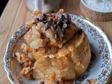 Pommes au four confites et crumble de flocons d'avoine