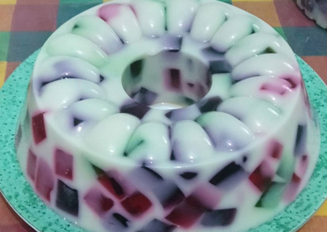 Puding susu mozaik