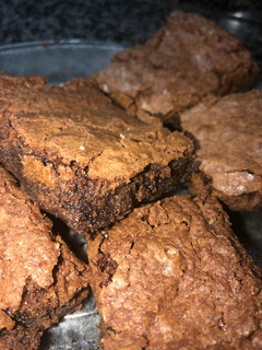 Una foto de Brownie con cacao