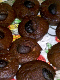 A picture of Double Chocolate Banana Muffins.