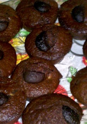 A picture of Double Chocolate Banana Muffins.