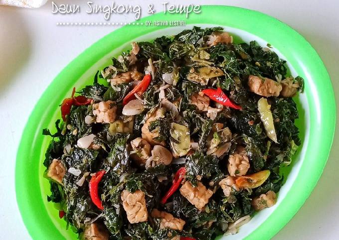 Resep Tumis Daun Singkong Dan Tempe Oleh Astiya Lestari Cookpad