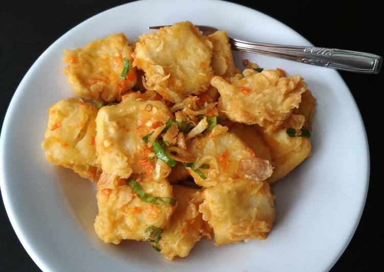 Bagaimana Menyiapkan Crispy tahu bawang pedas yang Bikin Ngiler