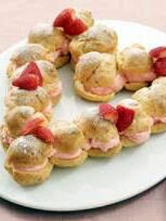 A picture of Strawberry Cream puffs.