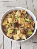 Tahu dan Daging Masak Saus Tiram