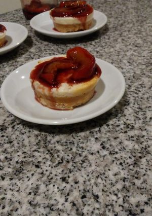 Una foto de Mini Cheesecake de manzana al microondas!