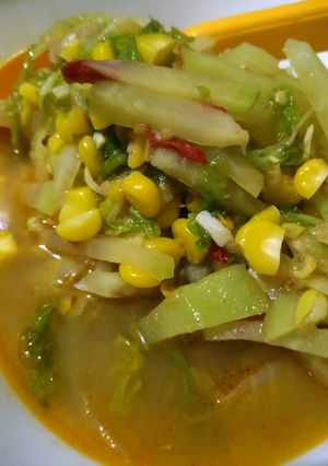 Foto resep Oseng labu, sawi putih dan jagung