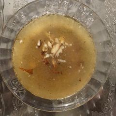 A picture of Gond ka soup.
