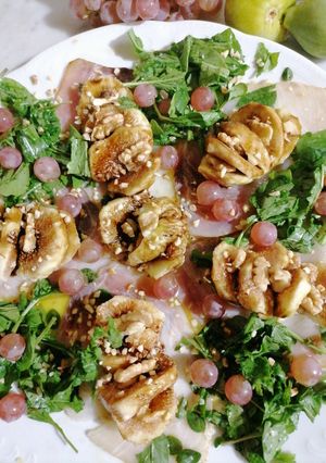 Foto di Pesce Spada con fichi e noci, alla crema di aceto balsamico