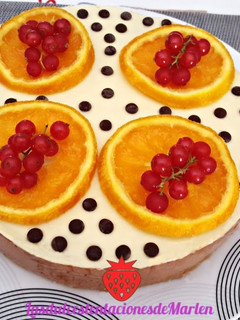 Una foto de Tarta de chocolate y naranja
