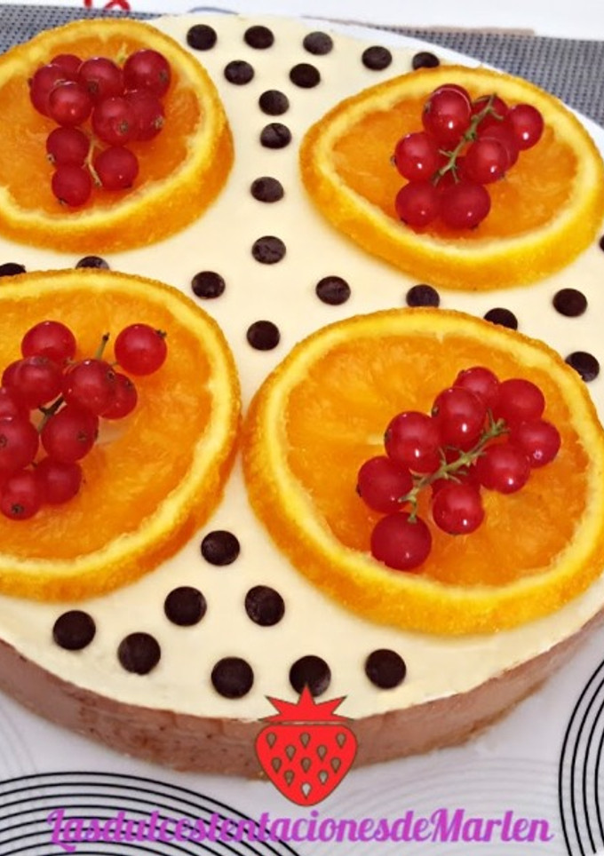 Una foto de Tarta de chocolate y naranja