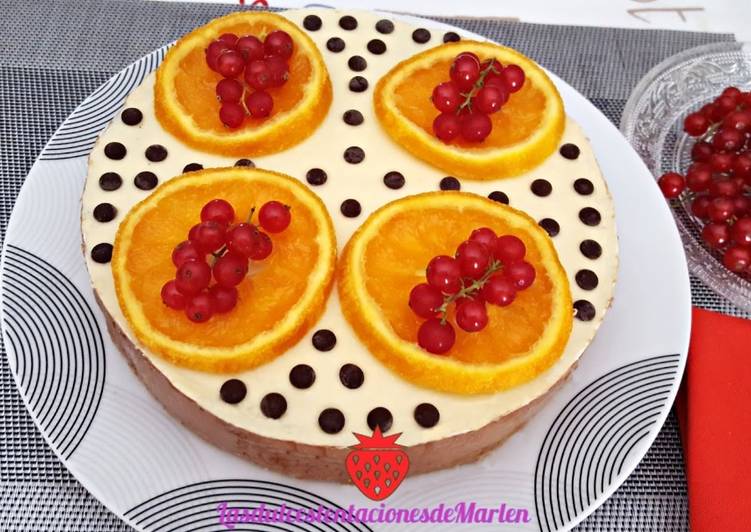 Tarta de chocolate y naranja