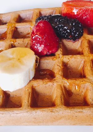 Φωτογραφία της συνταγής Chocolate peanut-butter waffles