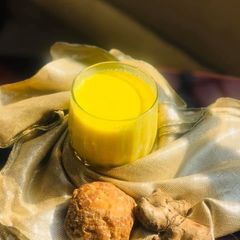 A picture of Golden milk or haldii wala doodh.