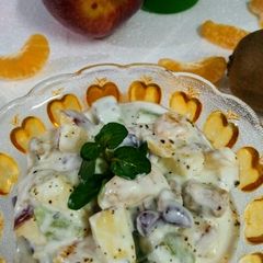 #Fruits and cream salad A picture of #Fruits and cream salad.