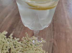 Une photo de Cocktail Hugo ou Spritz blanc