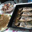🐟 سمك 🐟 مشوي بالفرن 🐟 (دنيس) وأرز 🍚 صيادية 🐟 مع السلطة 🥗