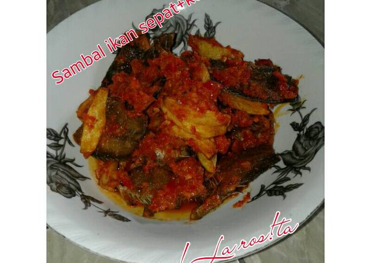 Sambal ikan sepat+kentang goreng