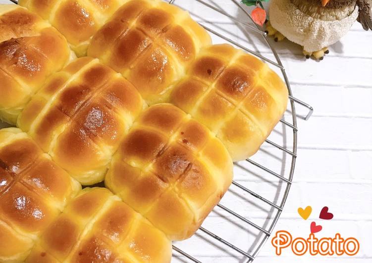 Cara Gampang Menyiapkan Soft &amp; Fluffy Potato Bread/Roti Kentang Empuk Anti Gagal