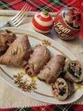 Involtini di manzo farciti con spinaci scamorza salsiccia