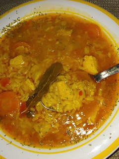 Una foto de Arroz meloso de pollo y lomo - rápido y fácil