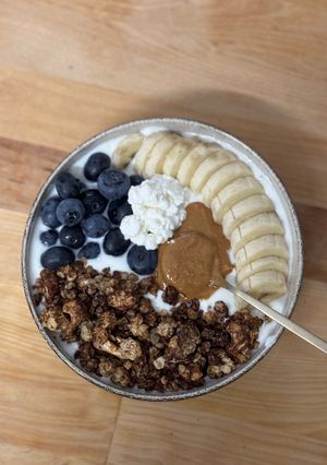 Una foto de Granola casera de chocolate