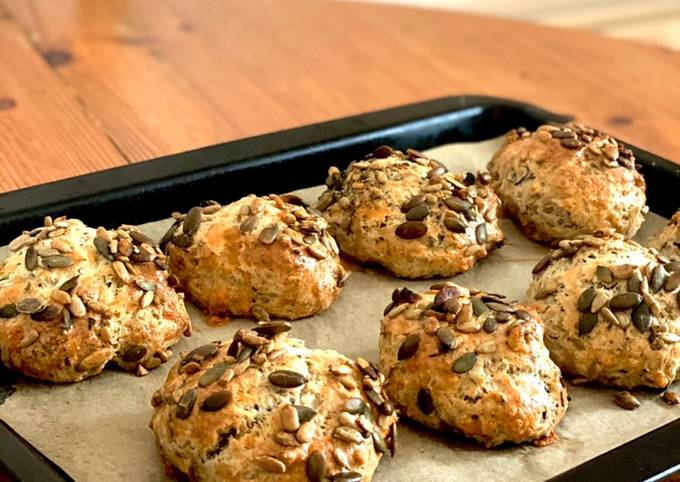 Herb, Cheese, Nuts and Seed Scones