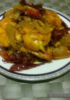 Foto resep Udang masak cabe kering