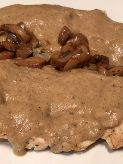 Una foto de Solomillo de pavo con crema de champiñones