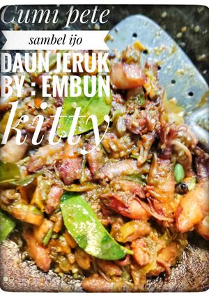 Foto resep Cumi pete sambel ijo daun jeruk