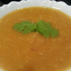 A picture of Pumpkin masoor dal soup.