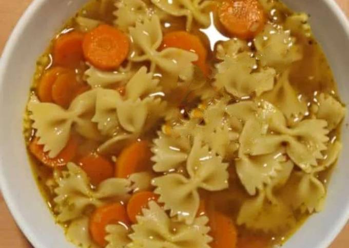 Bow-Tie Carrot Chicken Noodle Soup
