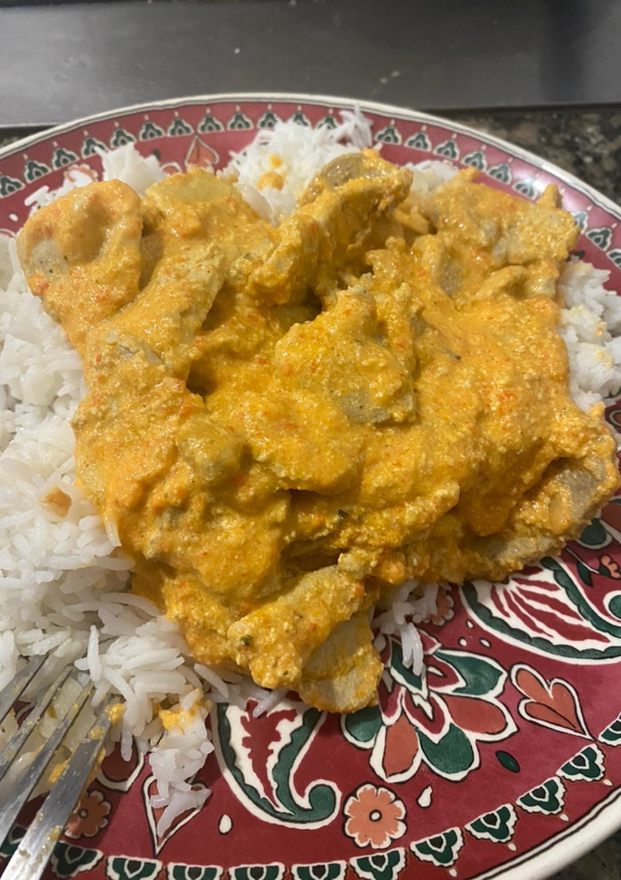 Una foto de Cerdo con salsa de yogur