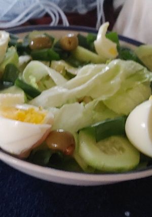 A picture of Chef salad pasta.